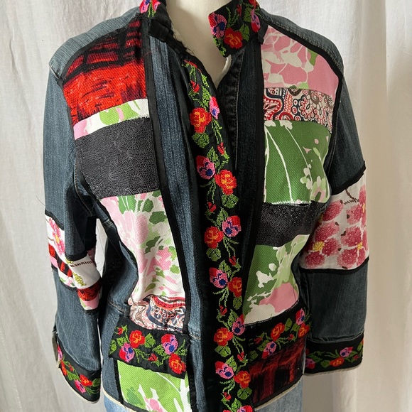 The Unbranded Brand Jackets & Blazers - Colorful Patchwork Denim Jacket